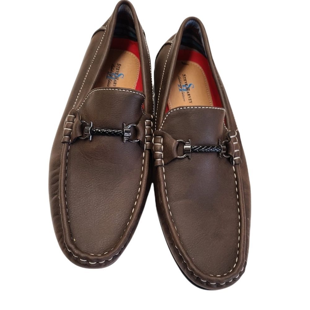 Steve Harvey Brown Loafers Size 6 - Picture 4 of 7